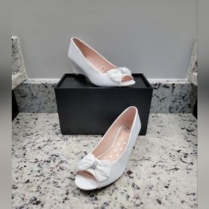 SO Primrose Girls Dress Peep Toe Wedges